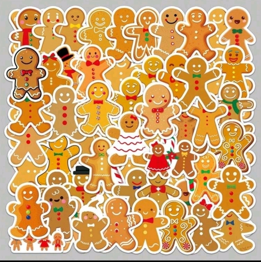Gingerbread Man Sticker Pack - Picture 2 of 4
